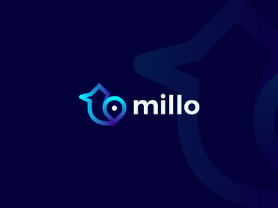 millo bird brand identity branding branding design creative design designer geometric india lalit logo design logo designer logotype millo minimal print smart track tracker tracking