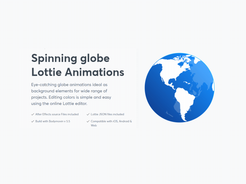 Rotating Earth - Lottie animation animated animation background earth globe lottie lottiefiles planet