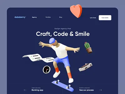 Design Agency Landing Page Desig 2d 3d agency animated animation banking code creative design illustration landing landing page landing page design minimal product design typography ui web web design website