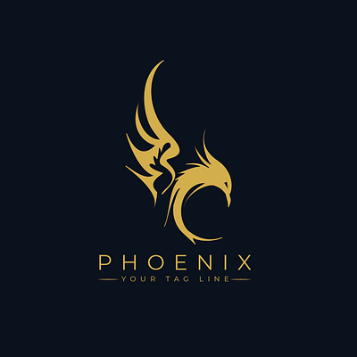 Golden Phoenix Logo app art branding design design art icon illustration logo ui vector