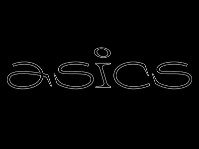 Asics lettering branding design identity lettering logo logotype mark sport