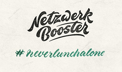 Neverlunchalone lettering script texture