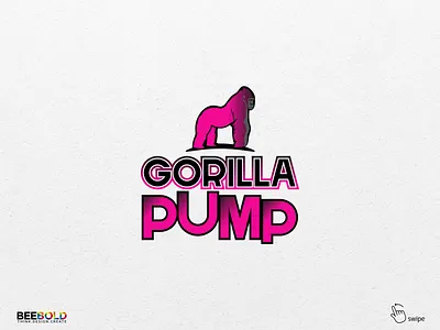 Supplement brand logo branding design fitness fitness app fitness logo gorilla logo illustration logo packaging preworkout supplement typography vector