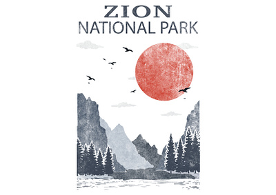 ZION NATIONAL PARK adventure adventure time camp camping camping logo hiking national park summer camp summertime vintage vintage design vintage logo zion national park