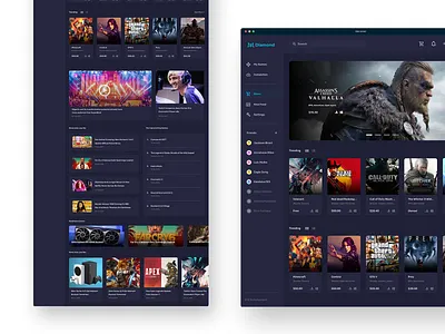 Portal Game Store - Exploration design illustration landingpage portal ui