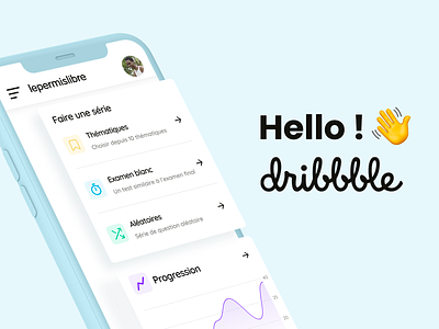 Hello Dribbble ! 👋 apps branding dashboard app hellodribbble lepermislibre uxui