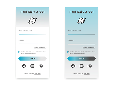 Daily UI 001 001 app cta daily 100 challenge daily ui dailyui design digital illustration login mobile sign in ui