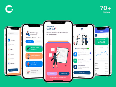 Claka UI KIT app claka design illustration ios kit minimal mobile template ui