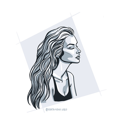 Fashion portrait avatar avatar design character design digital illustration digital portrait drawing a portrait fashion illustration fashion portrait girl portrait graphic design graphic portrait illustration krasnikova krasnikovalogo monochrome portrait portrait art portrait illustration portraits vector