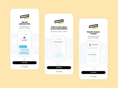Introduction to Brainly Tutor animation brainly design illustration motion onboarding ui ux