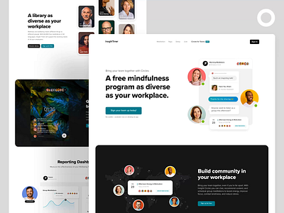 Insight Circles - Landing Page app circles corporate enterprise groups insighttimer landing landingpage teams ui website website design