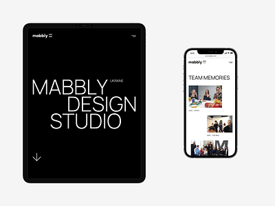 Mabbly — Landing Page 2020 agency black clean creative design flat landing layout minimal mobile page portfolio tablet trend ui ux web website white