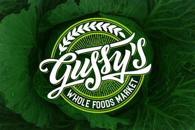 Gussy's Market Handlettering Logo branding calligraphy custom custom type hand lettering lettering logo logotype market type typography