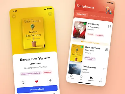 E-book Mobile Application Design android app application book design e book e books e kitap ios mobile ui ux