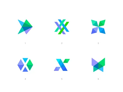 X Logos branding collection color colors design exploration graphic design logo logotype mark vector x