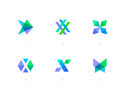 X Logos branding collection color colors design exploration graphic design logo logotype mark vector x