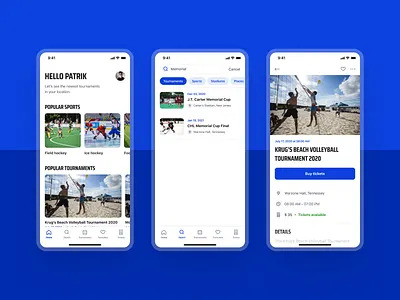 Local tournaments / Mobile app app design event event app events league mobile mobile app mobile app design mobile application mobile apps places sport sport app sports tickets tournament tournaments ui ux