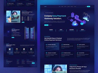 Payment Gateway Website Homepage Design app banking dark version finance freelance gataway homepage illustration master card money pay payment payment app payment gateway payment method ui uidesign ux web webdesign