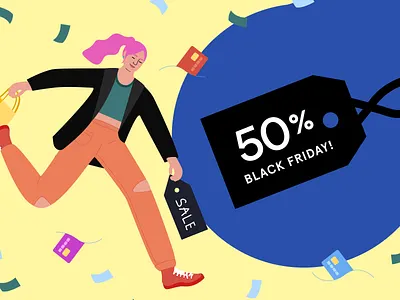 Black Friday Sale: 50% off Blush Pro plan art design illustration illustration design illustrations illustrations／ui illustrator system ui ux