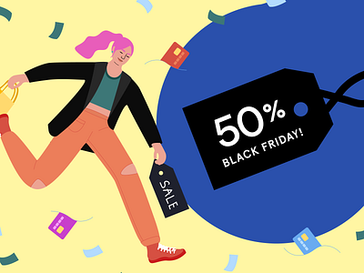 Black Friday Sale: 50% off Blush Pro plan art design illustration illustration design illustrations illustrations／ui illustrator system ui ux