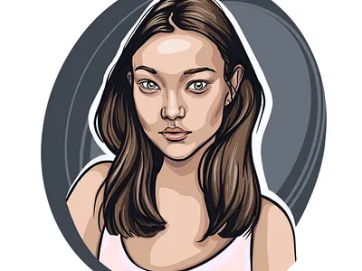Digital portrait illustration avatar design character design digital illustration digital portrait drawing a portrait fashion illustration fashion portrait girl illustration girl portrait graphic design illustration krasnikova krasnikovalogo portrait portrait art portrait illustration portraits vector