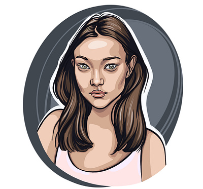 Digital portrait illustration avatar design character design digital illustration digital portrait drawing a portrait fashion illustration fashion portrait girl illustration girl portrait graphic design illustration krasnikova krasnikovalogo portrait portrait art portrait illustration portraits vector