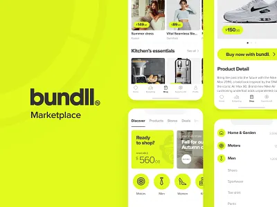 Bundll Marketplace app branding design designer interface jajadesign sydney ui ux