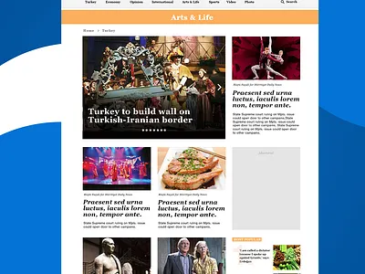 Hurriyet Daily News Web Design, UI Design design newspaper ui ux website
