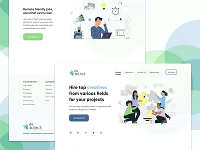 CREATIVE AGENCY LANDING PAGE agency creative design illustration landing landing page ui ui design ux web web design