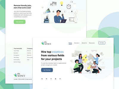 CREATIVE AGENCY LANDING PAGE agency creative design illustration landing landing page ui ui design ux web web design