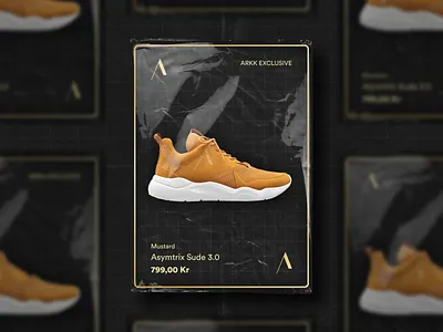 ARKK Copenhagen Sneaker Exclusive product card arkk copenhagen commerce copenhagen design ecommerce exclusive interface product product card shoe sneaker sneakers ui ux