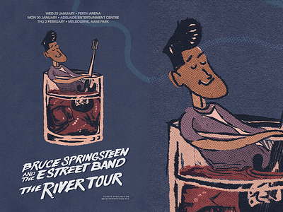 Poster #3 - Bruce Springsteen art artist band boy bruce concert estreet event guitar ice illustration lockup poland poster posters retro river springsteen tour whiskey