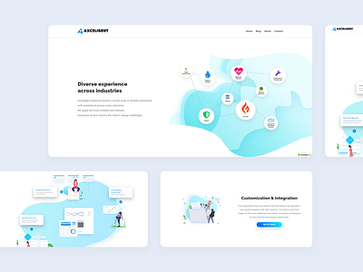 Axceligent Homepage illustration vector webdesign website