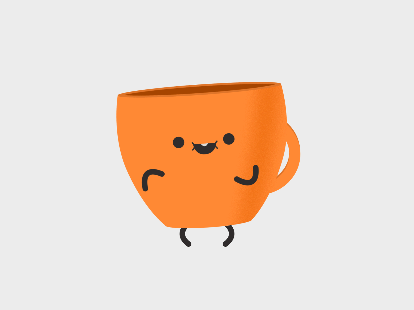 Dancing Cup Orange adobe illustrator after effect animation animation after effects coffee cup design funny gif happy illustration motion design motiongraphics