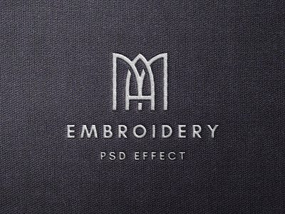 Stitching Embroidery Mockup branding cloth download effect embroidery fabric logo mockup pixelbuddha presentation psd showcase stitching template text