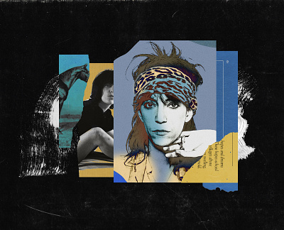 Patti Smith collage illustration music patti smith punk