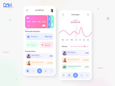 Designing a bank account management application 💸💰💳 app bank card design mobile mobile app mobile ui ui ui ux uidesign uiux uiuxdesign visa