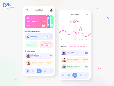 Designing a bank account management application 💸💰💳 app bank card design mobile mobile app mobile ui ui ui ux uidesign uiux uiuxdesign visa