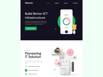 Oriscom Landing Page design ui ux web