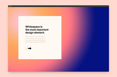 Whitespace Card Cover branding design flat minimal typography ux