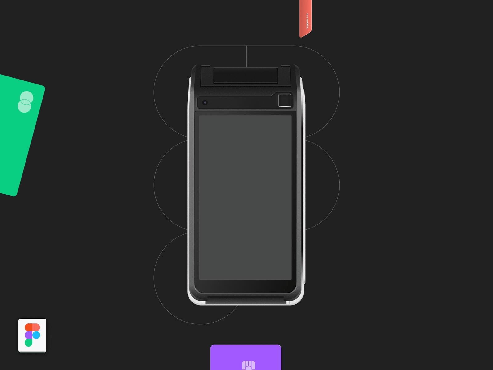 Payment Device Mockup – Saturn 1000 android asset attachment cards castles device figma free freebie gif illustration mockup payment point of sale saturn smartpos terminal vector