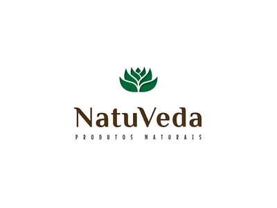 NatuVeda ayurveda health logo lotus