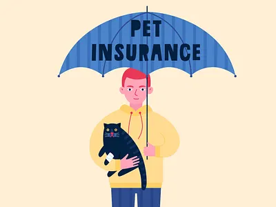 Pet insurance animal cat clinic help insurance logo paw pet umbrella vector veterinarian veterinary