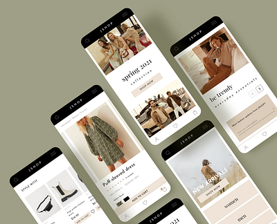 Online store UI/UX design add to cart adobexd fashion homepage online store product page ui userinterface webdesign