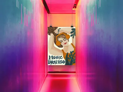Music all the Way artwork creative design digital art digital drawing digital illustration illustration painting ui vector art