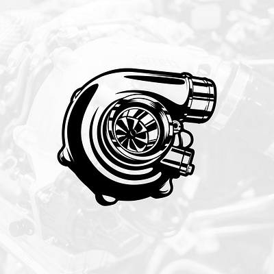 Turbocharger art automobile car design drawing drive graphic graphicdesign illustration logo logotype vector