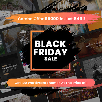 Black Friday Deal 98% off on Top 100 html templates agency black friday html template multipurpose offer