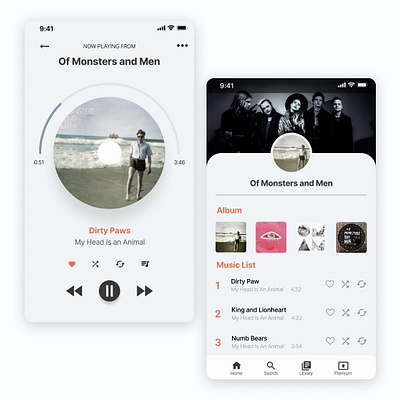 music app design graphic ui ux