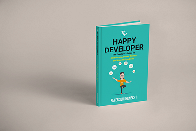 BOOK ABOUT DEVELOPER book cover branding design flat illustration logo minimal ui vector