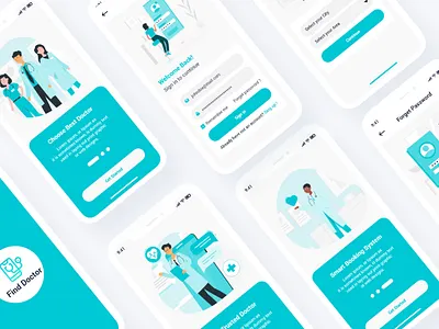 Symp – Doctor Finder Adobe XD Template appointment booking branding calendar clinic doctor booking doctor finder healthcare hospital illustration ios medical medical consultation medicine pharmacy portfolio